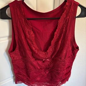 Cider Scarlet Lace Blouse